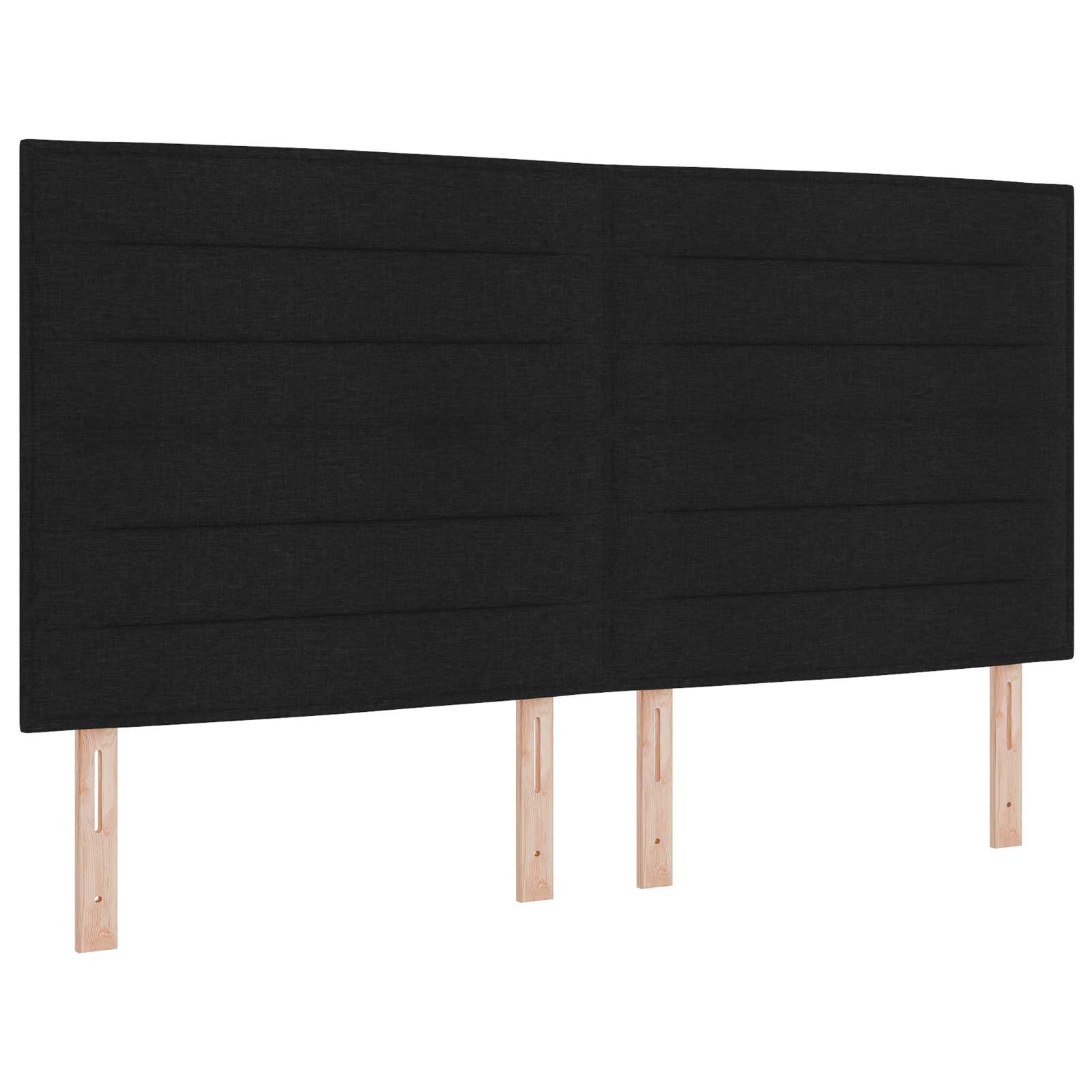 Boxspringbett mit Matratze Schwarz 140 x 190 cm Stoff