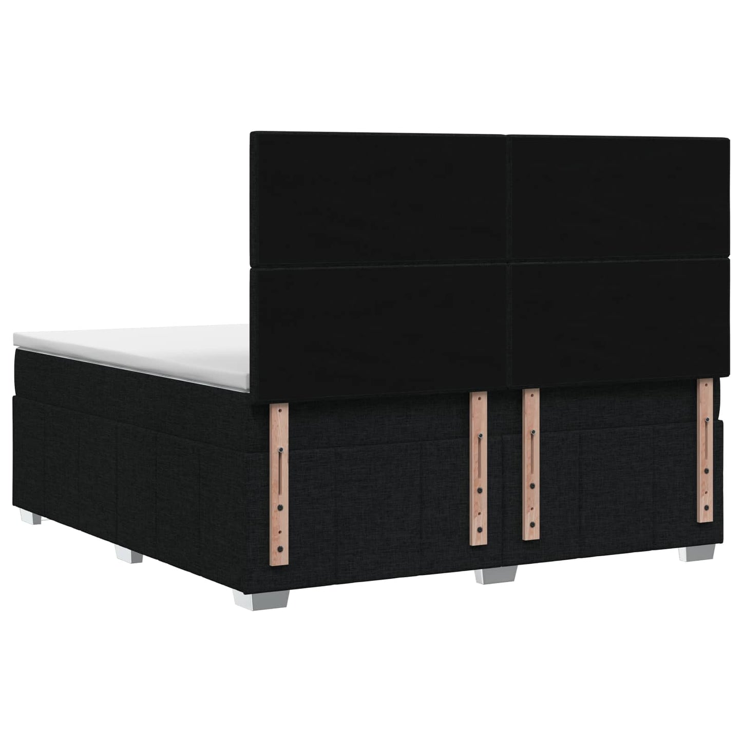 Boxspringbett mit Matratze Schwarz 140 x 200 cm Stoff