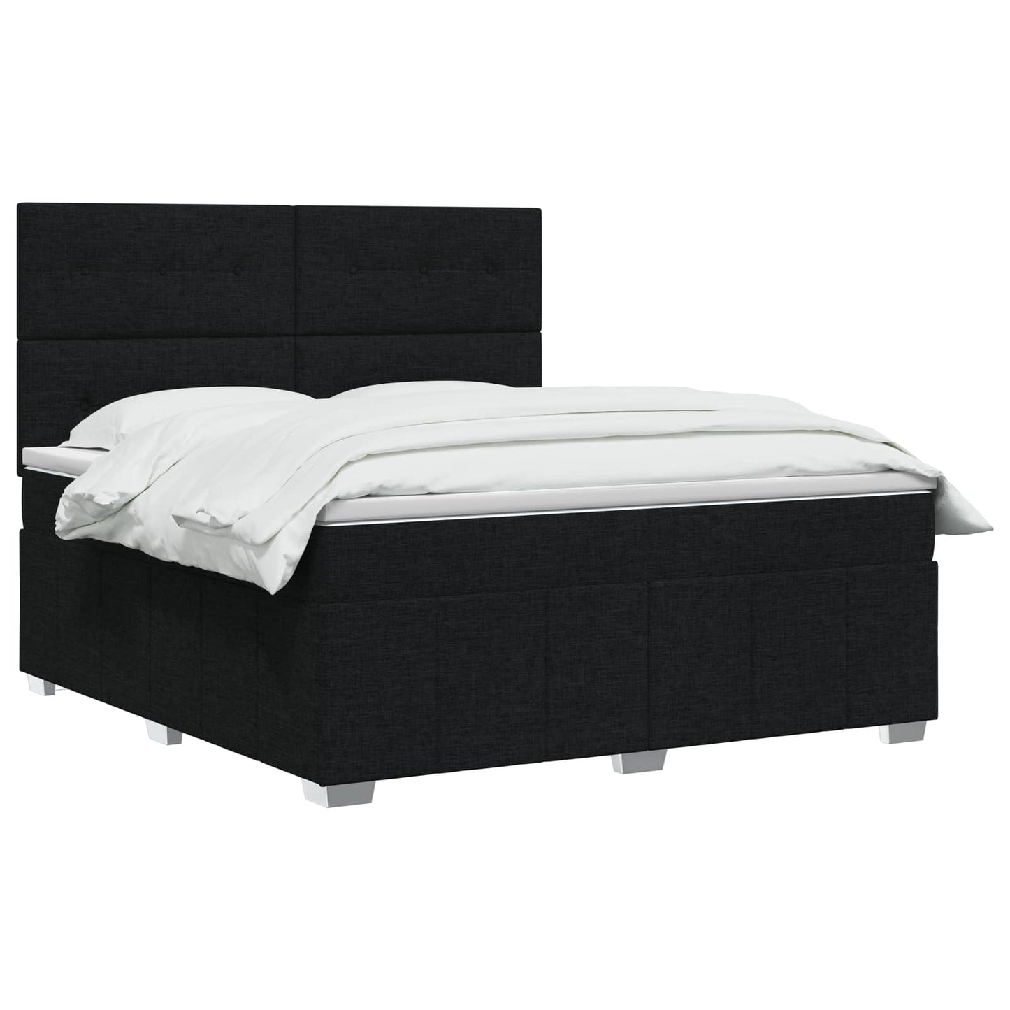 Boxspringbett mit Matratze Schwarz 140 x 200 cm Stoff