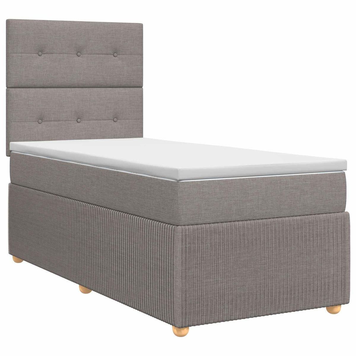 Boxspringbett mit Matratze mit Kopfteil Taupe 80 x 200 cm Stoff