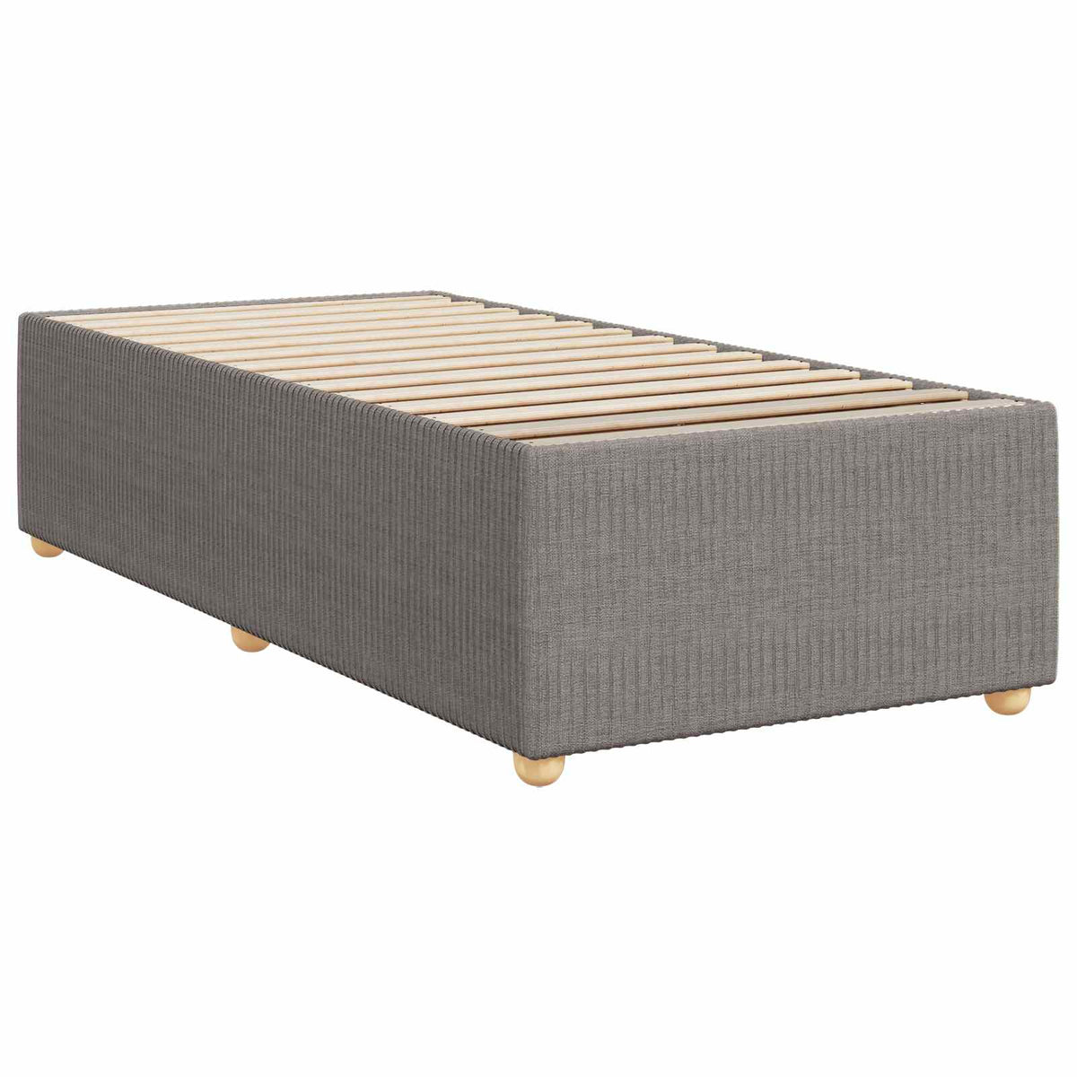 Boxspringbett mit Matratze mit Kopfteil Taupe 80 x 200 cm Stoff