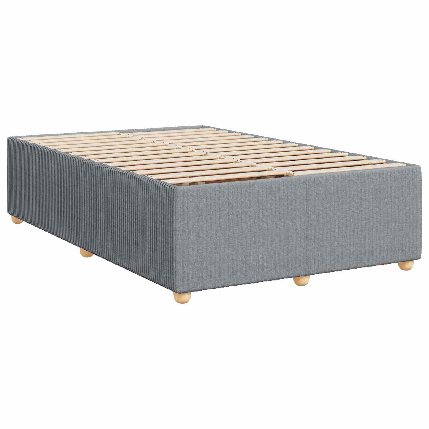 Boxspringbett mit Matratze Hellgrau 90 x 190 cm Stoff