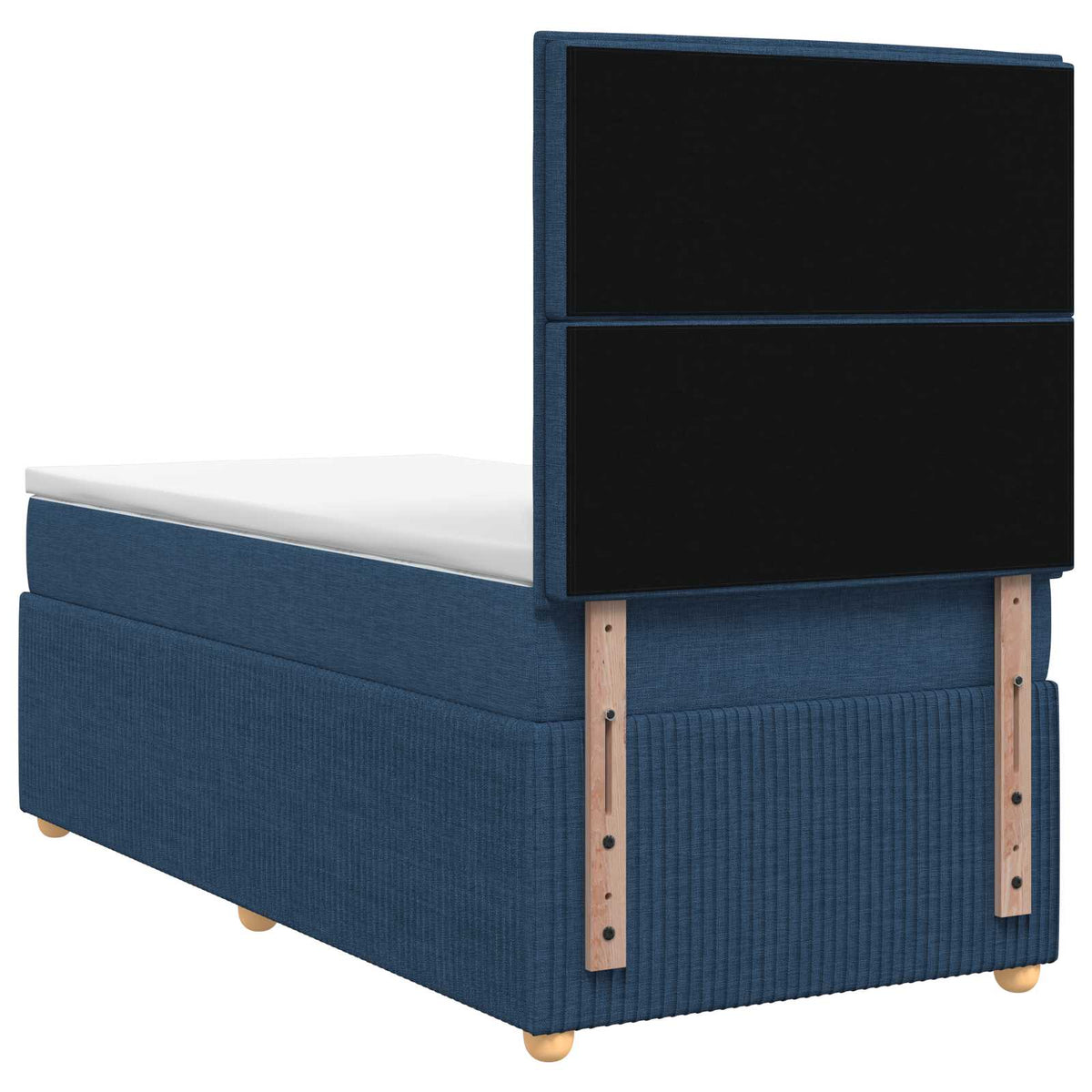 Boxspringbett mit Matratze mit Kopfteil Blau 90 x 200 cm Stoff
