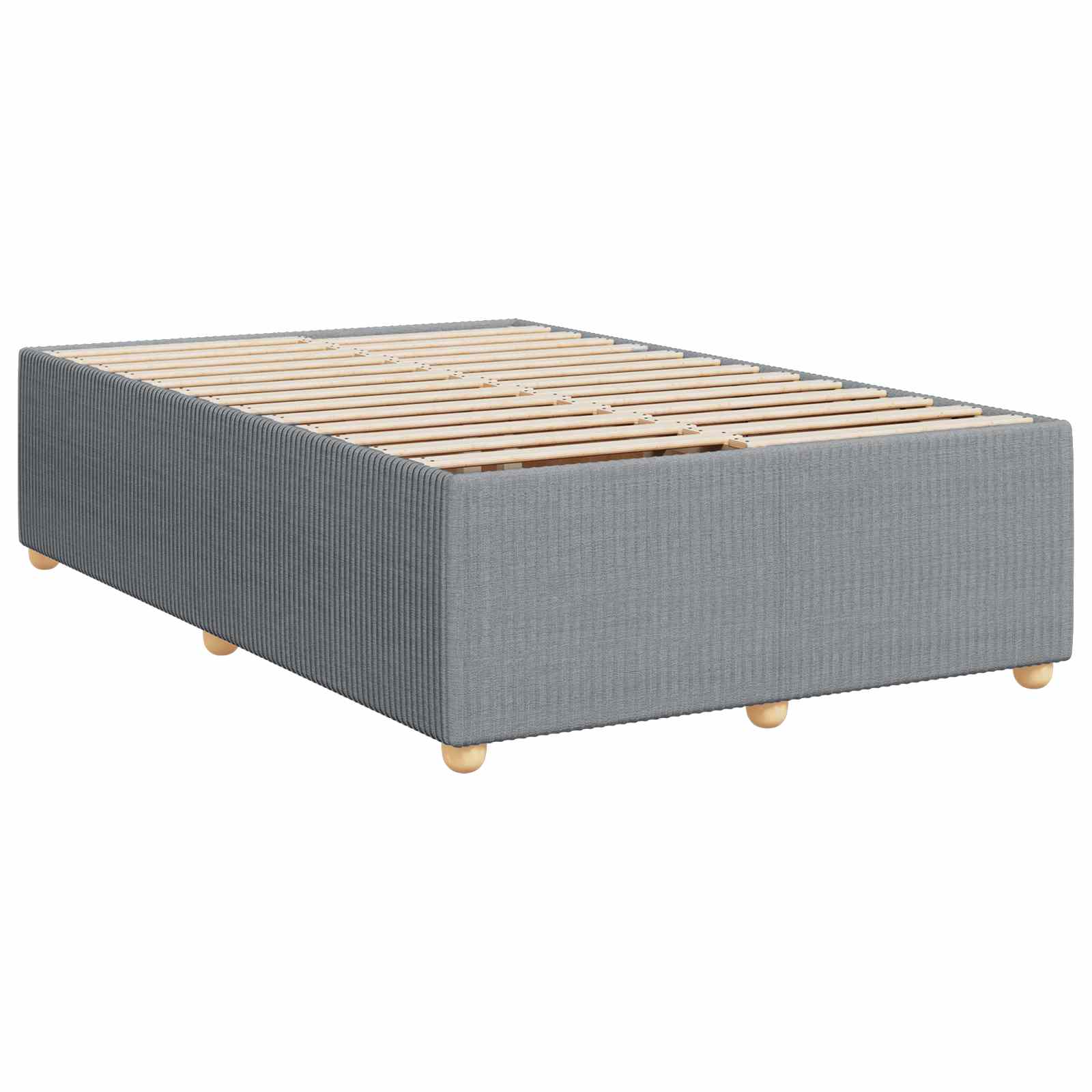 Boxspringbett mit Matratze Hellgrau 120 x 190 cm Stoff