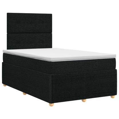 Boxspringbett mit Matratze Schwarz 120 x 190 cm Stoff