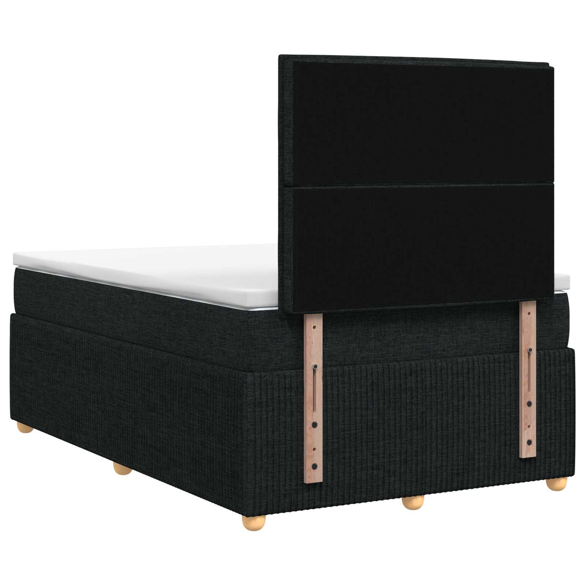 Boxspringbett mit Matratze Schwarz 120 x 200 cm Stoff