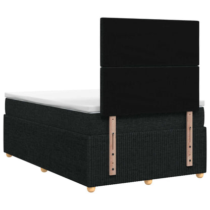 Boxspringbett mit Matratze Schwarz 120 x 200 cm Stoff