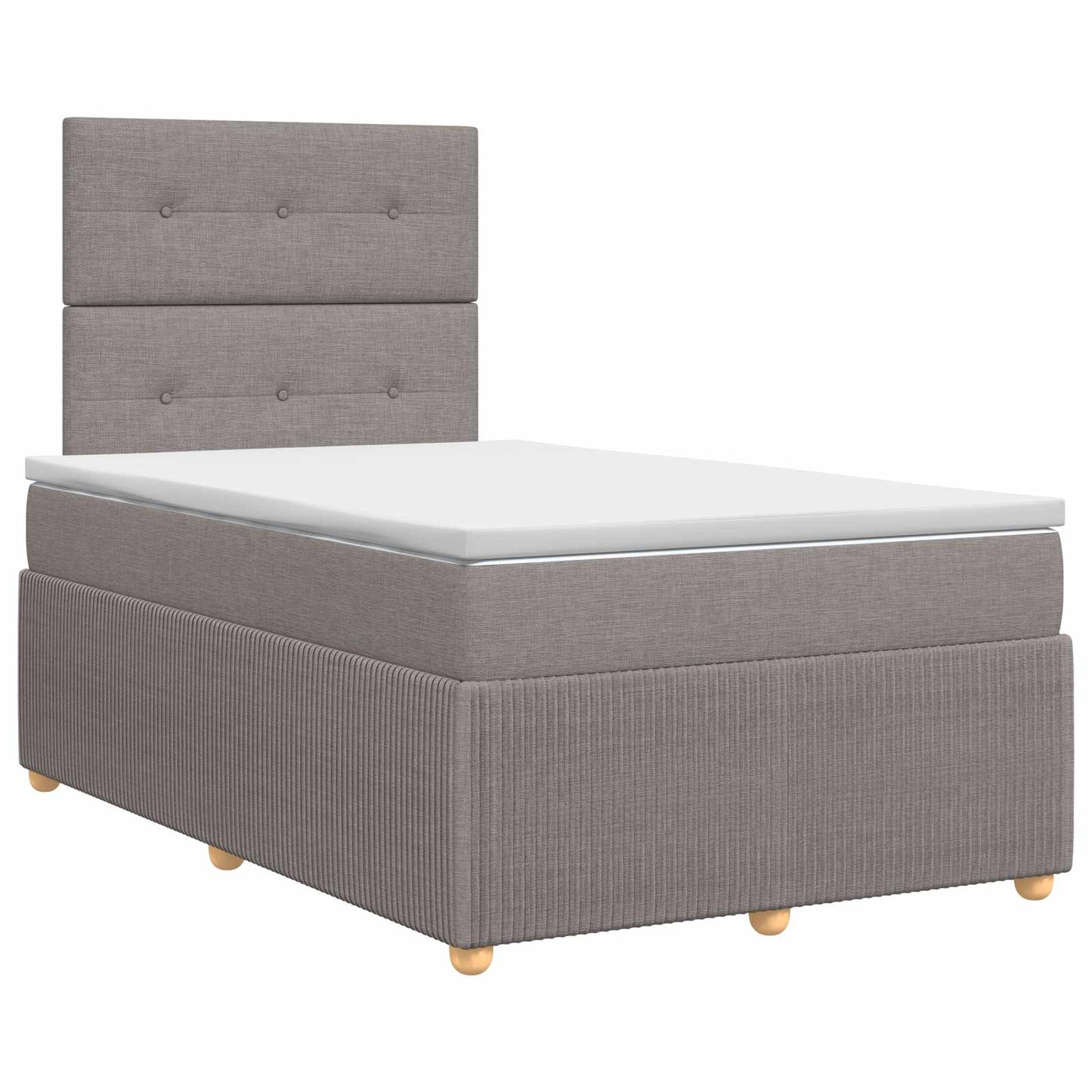 Boxspringbett mit Matratze Taupe 120 x 200 cm Stoff