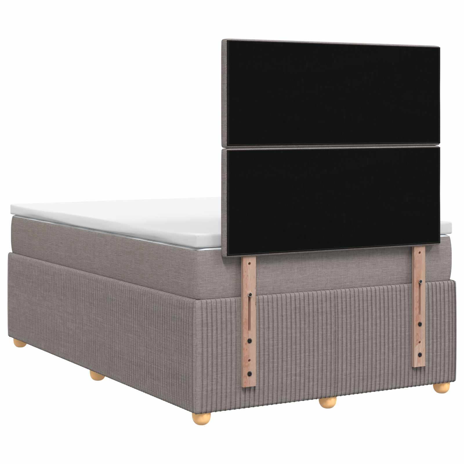 Boxspringbett mit Matratze Taupe 120 x 200 cm Stoff