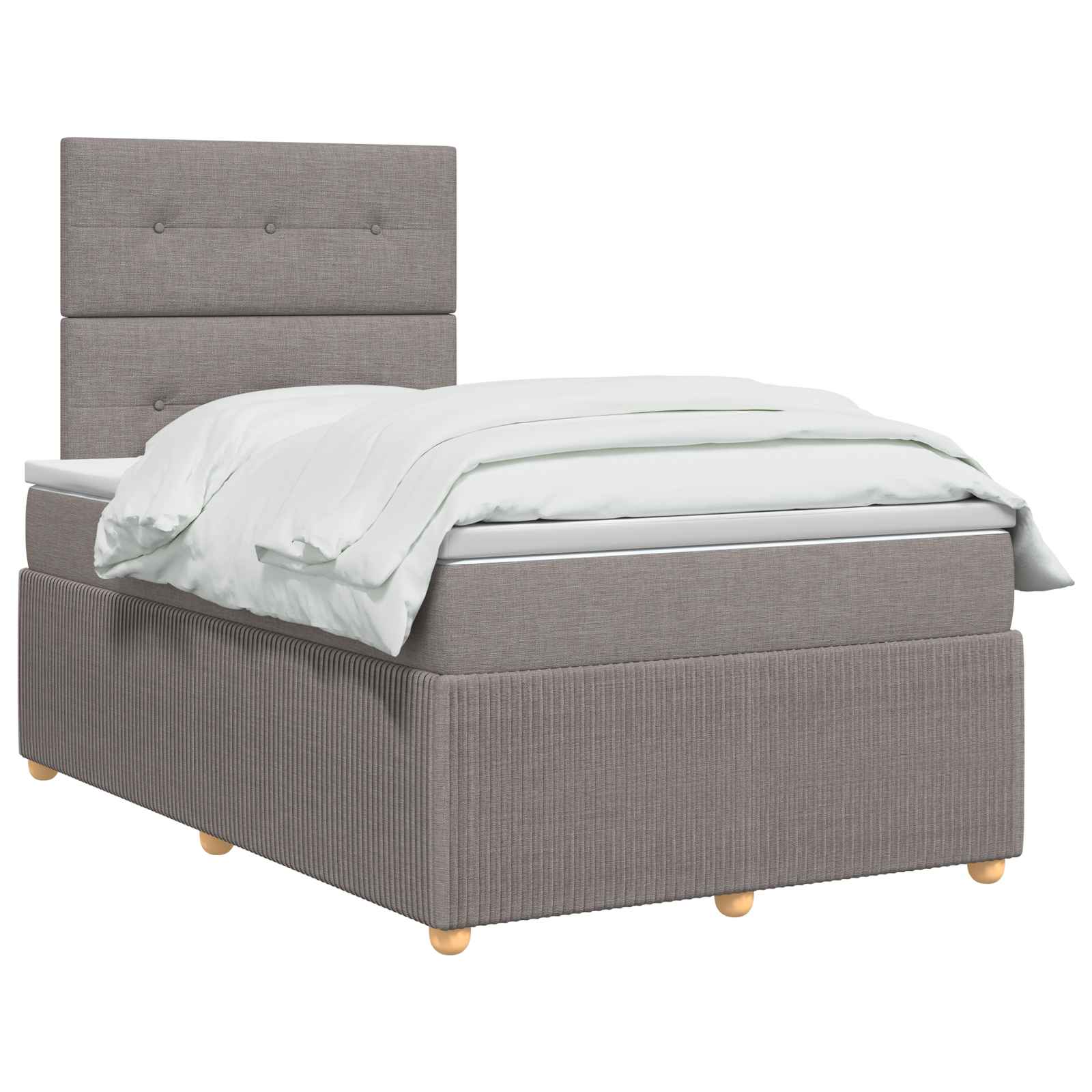 Boxspringbett mit Matratze Taupe 120 x 200 cm Stoff