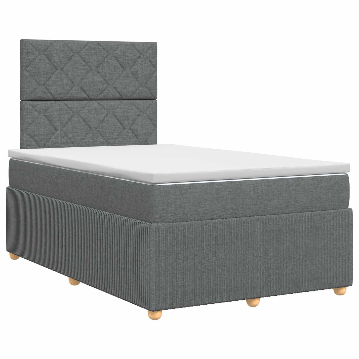 Boxspringbett mit Matratze Dunkelgrau 120 x 200 cm Stoff