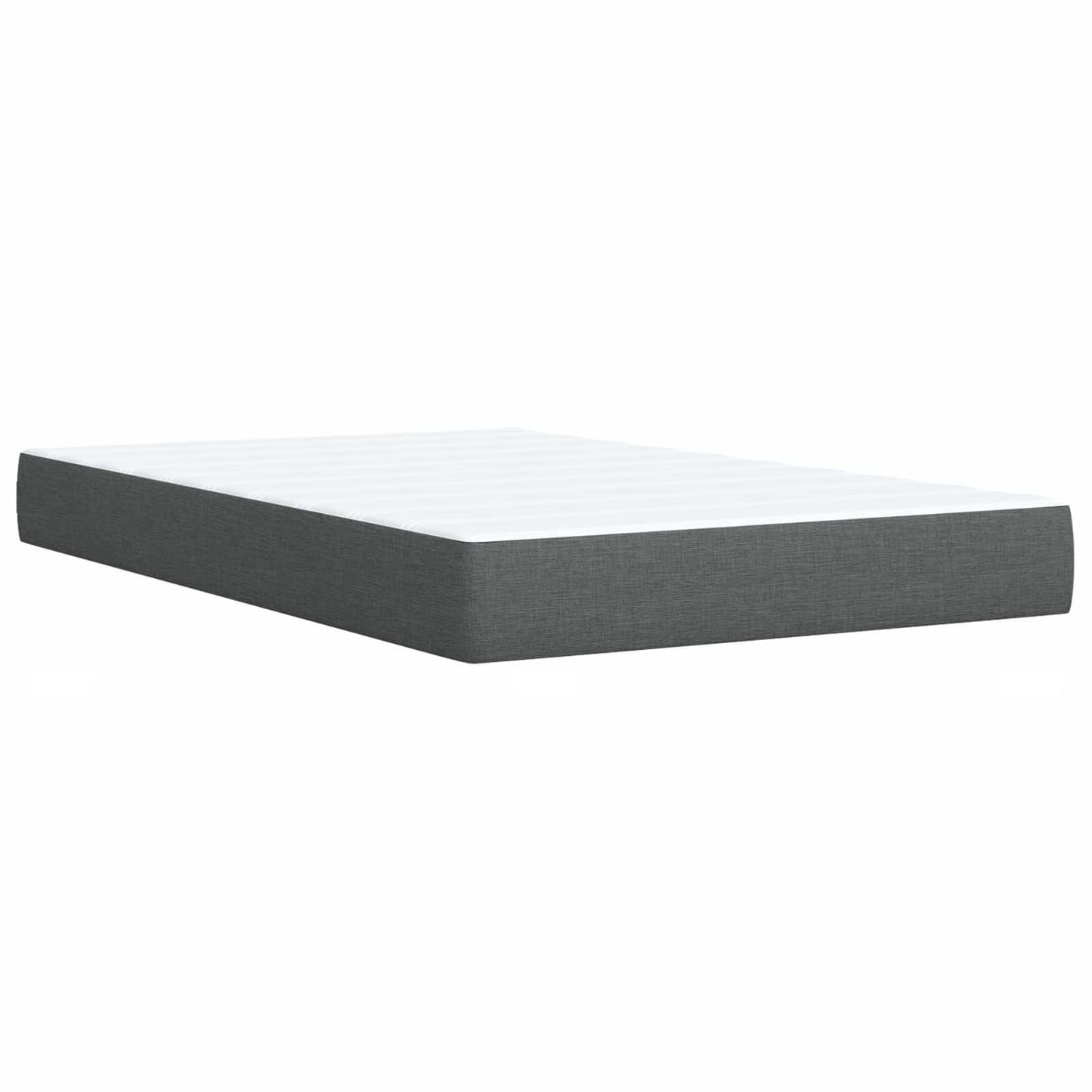 Boxspringbett mit Matratze Dunkelgrau 120 x 200 cm Stoff