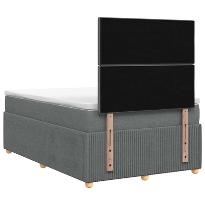 Boxspringbett mit Matratze Dunkelgrau 120 x 200 cm Stoff
