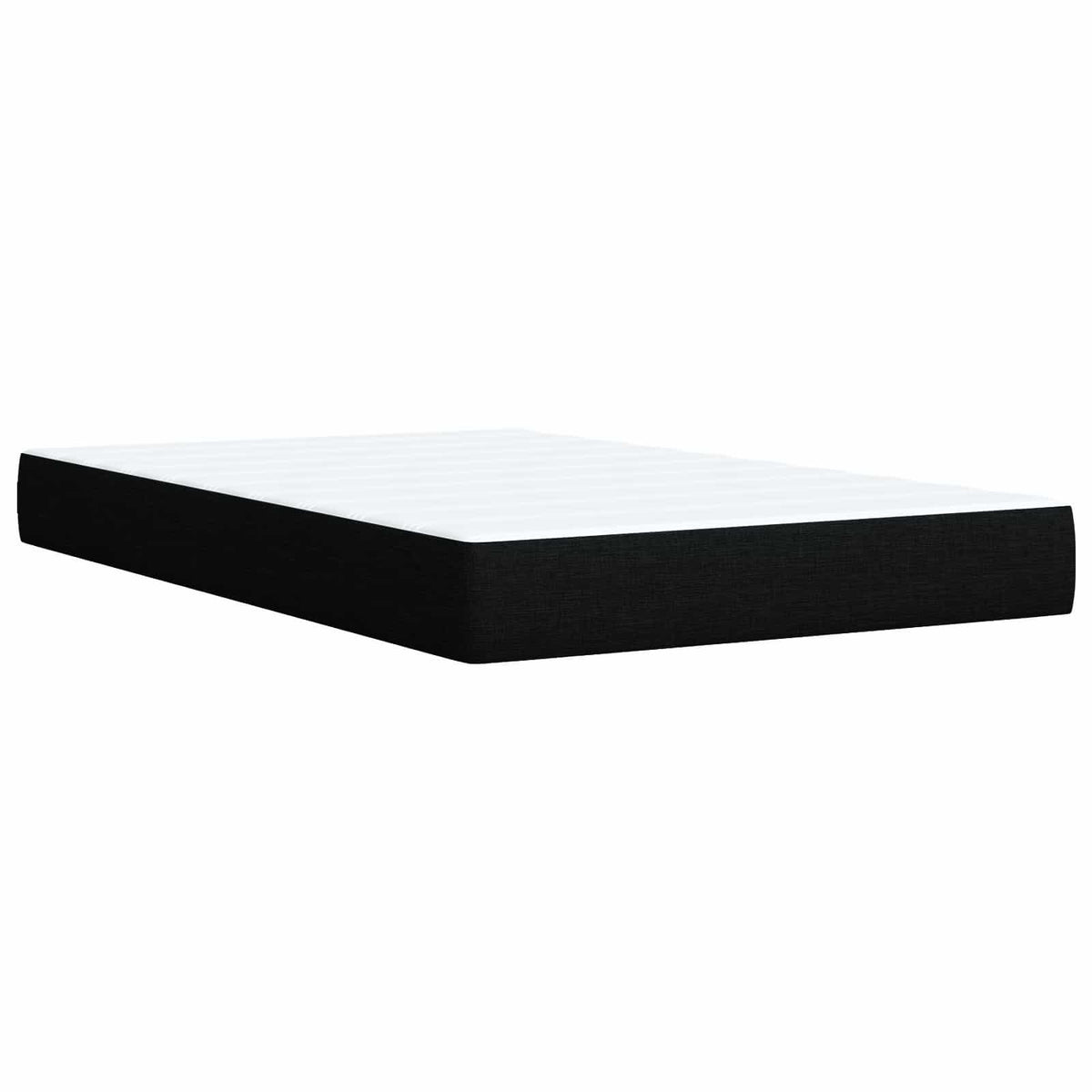Boxspringbett mit Matratze Schwarz 120 x 200 cm Stoff
