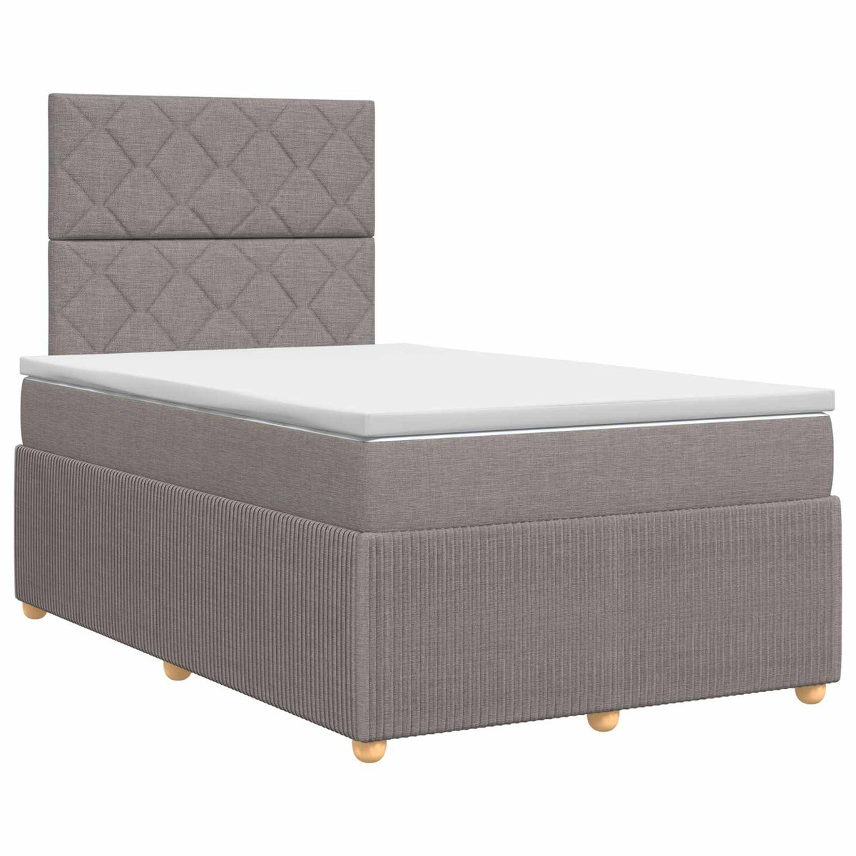 Boxspringbett mit Matratze Taupe 120 x 200 cm Stoff