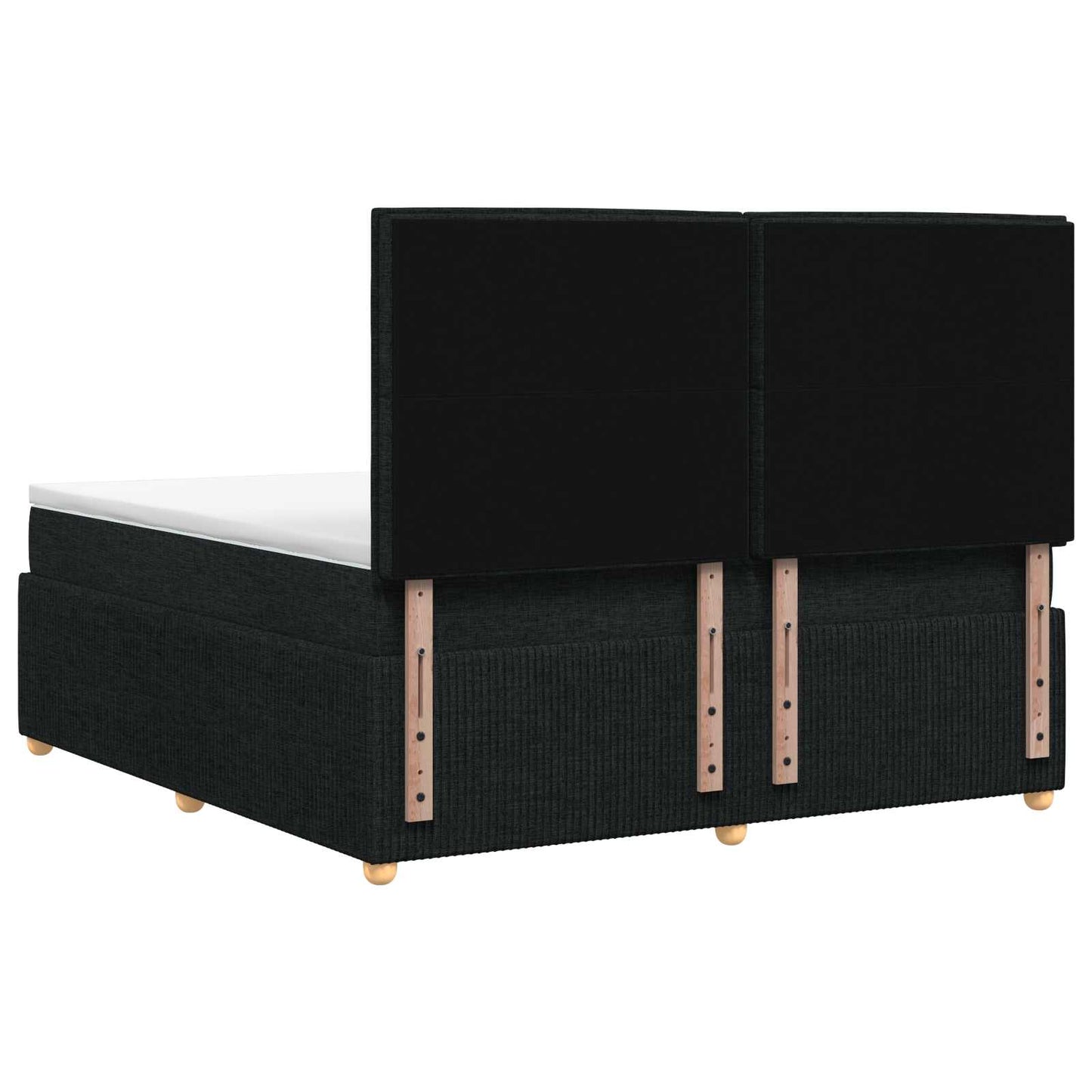 Boxspringbett mit Matratze Schwarz 140 x 190 cm Stoff