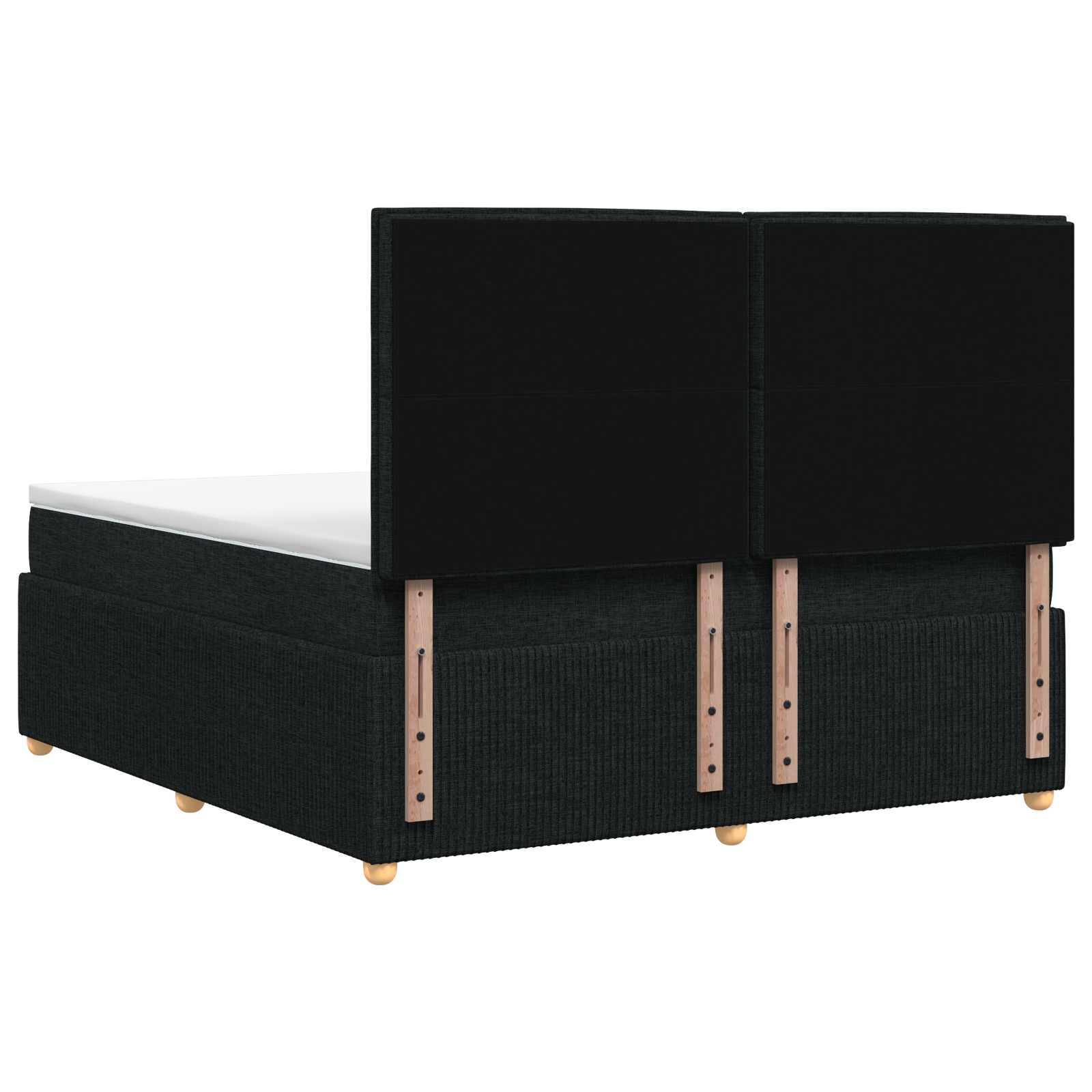 Boxspringbett mit Matratze Schwarz 140 x 190 cm Stoff