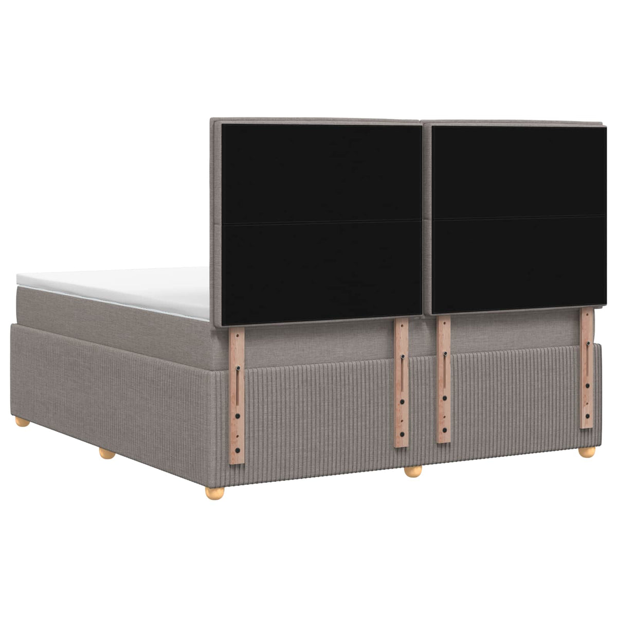 Boxspringbett mit Matratze Taupe 140 x 190 cm Stoff