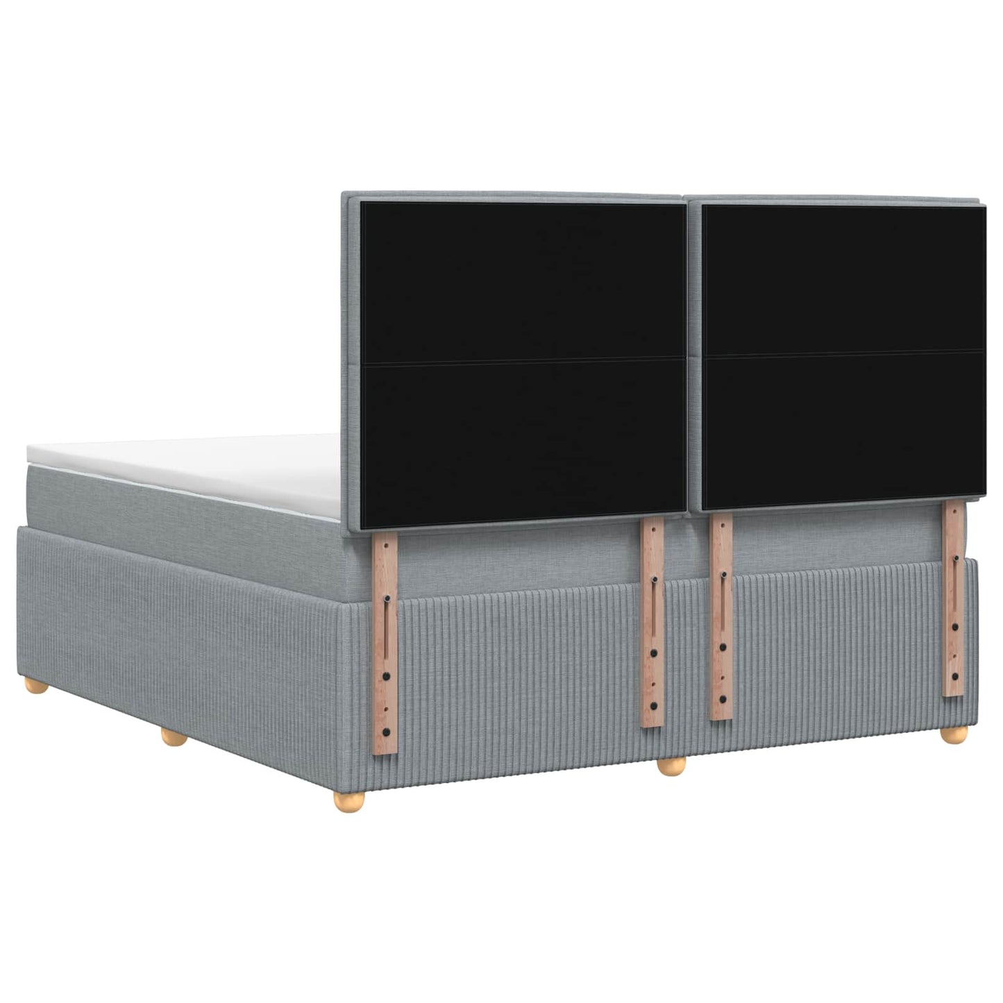 Boxspringbett mit Matratze Hellgrau 140 x 200 cm Stoff