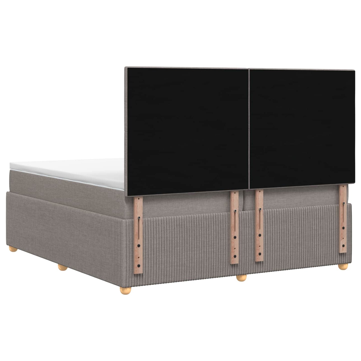 Boxspringbett mit Matratze Taupe 140 x 200 cm Stoff