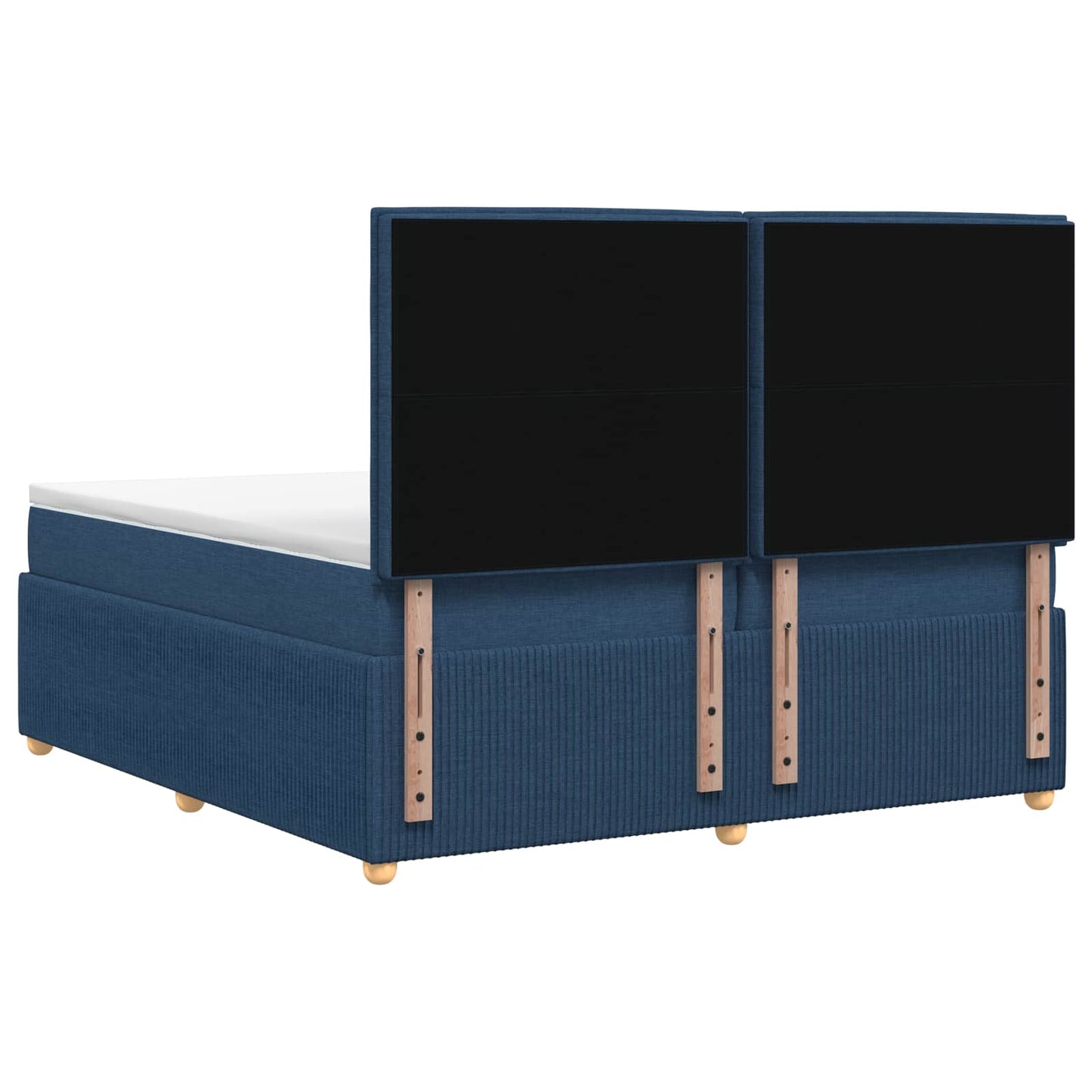 Boxspringbett mit Matratze mit Kopfteil Blau 140 x 200 cm Stoff