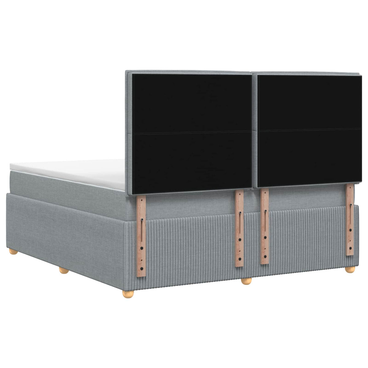 Boxspringbett mit Matratze Hellgrau 180 x 200 cm Stoff