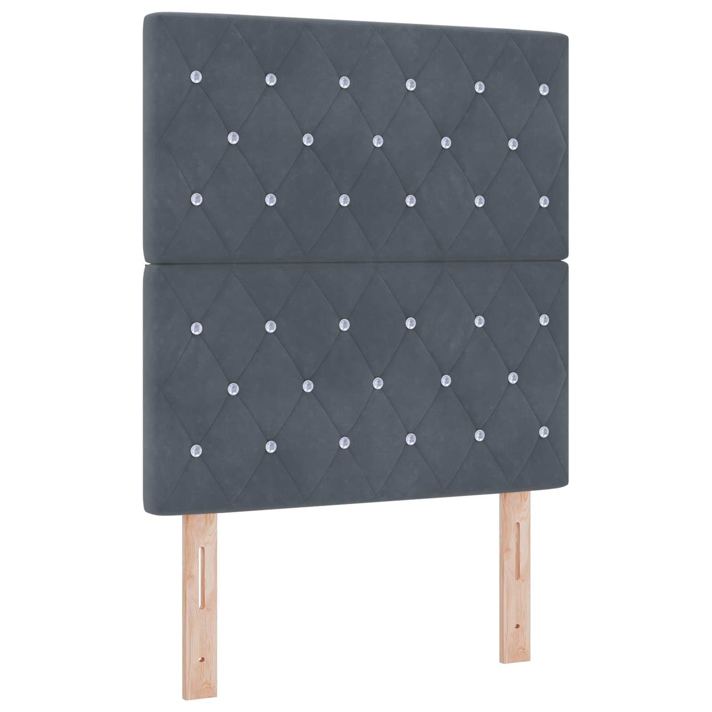 Boxspringbett mit Matratze Dunkelgrau 80 x 200 cm Samt