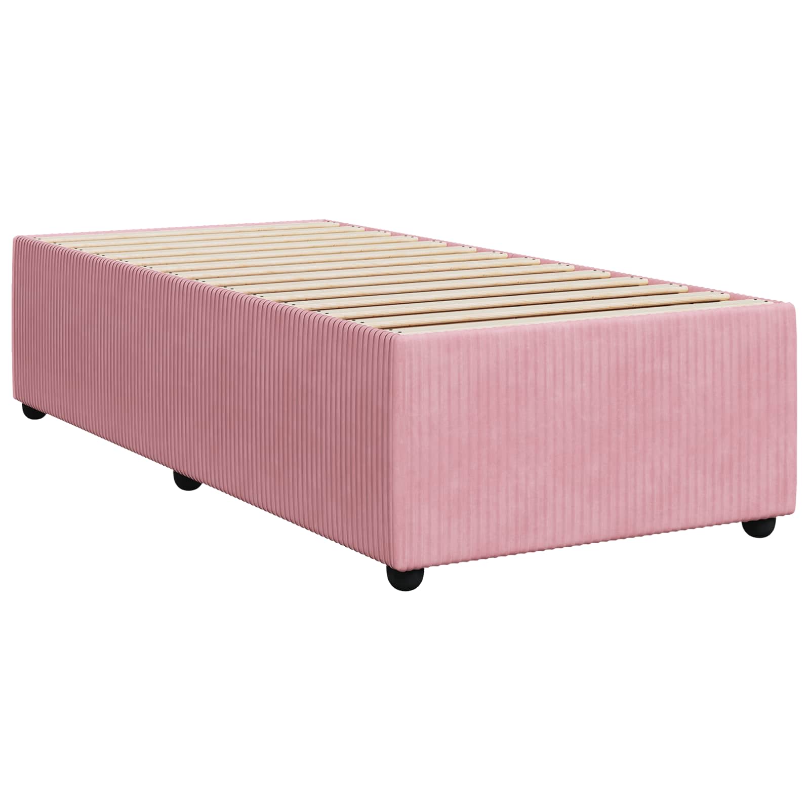 Boxspringbett mit Matratze mit Kopfteil Rosa 100 x 200 cm Samt