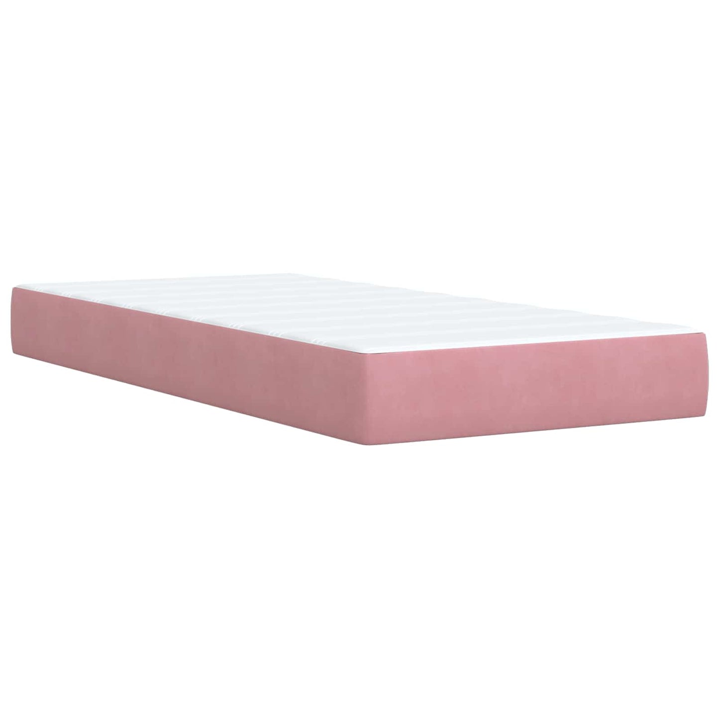 Boxspringbett mit Matratze mit Kopfteil Rosa 100 x 200 cm Samt