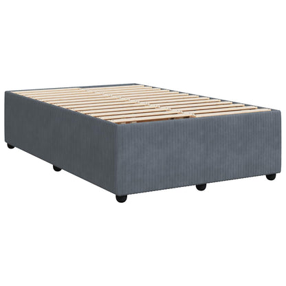 Boxspringbett mit Matratze Dunkelgrau 120 x 190 cm Samt