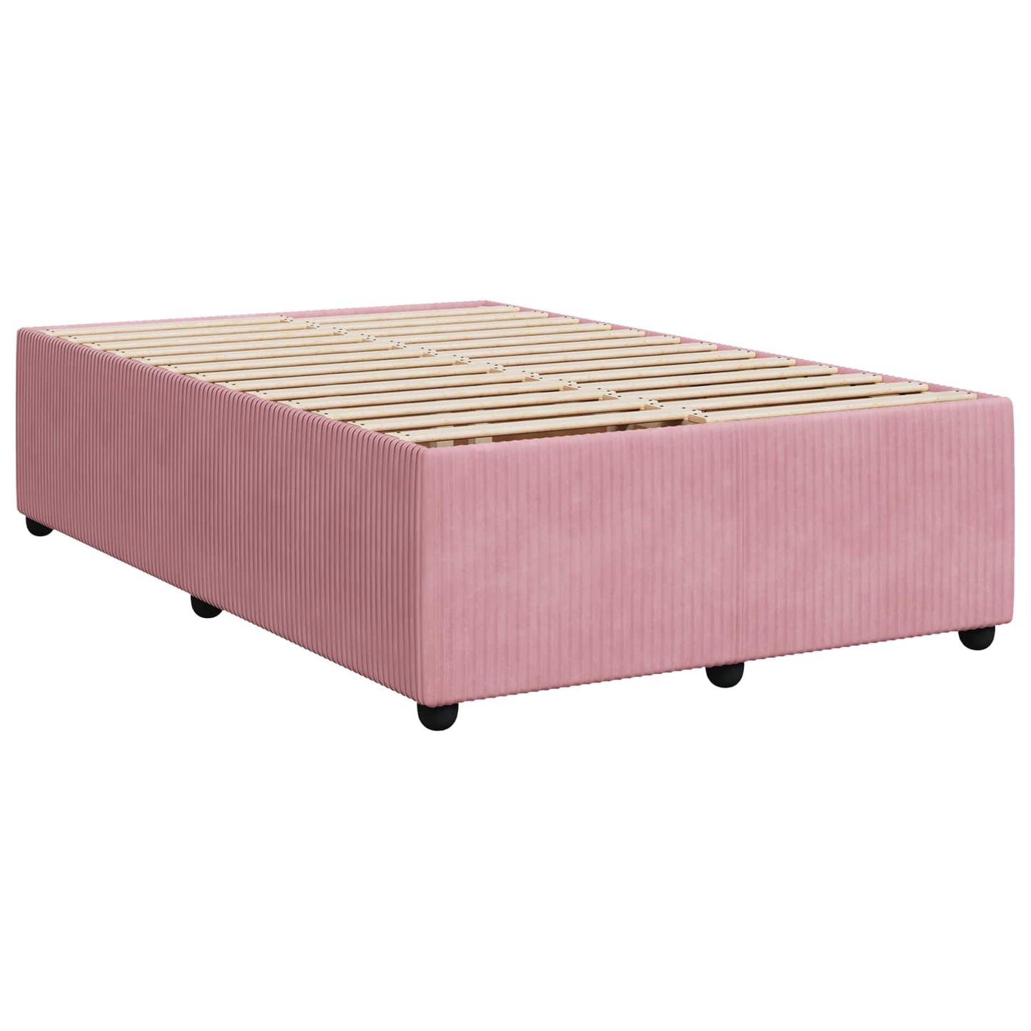 Boxspringbett mit Matratze mit Kopfteil Rosa 120 x 190 cm Samt