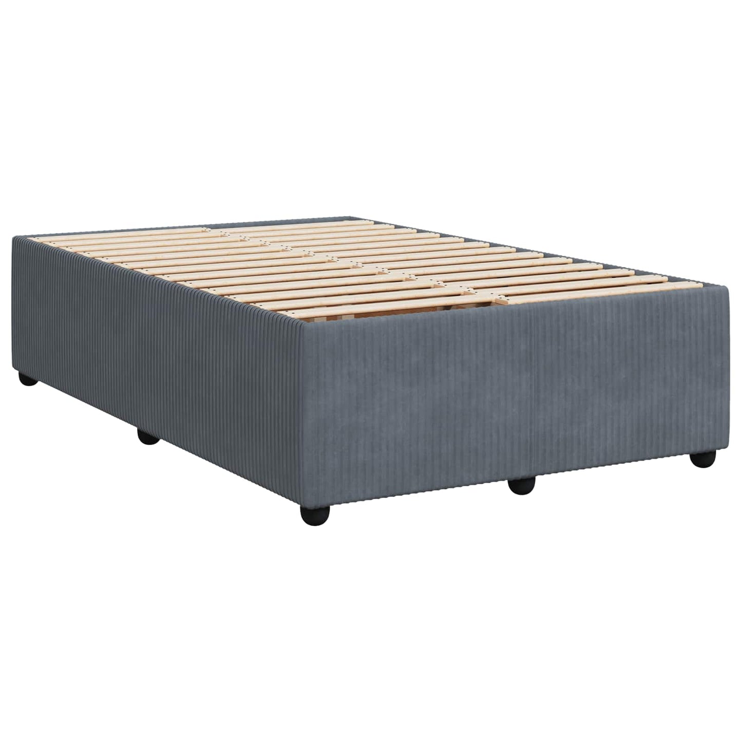 Boxspringbett mit Matratze Dunkelgrau 120 x 200 cm Samt