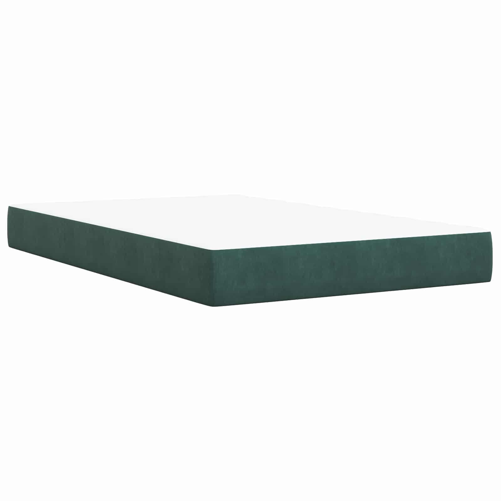 Boxspringbett mit Matratze Dunkelgrün 120 x 200 cm Samt