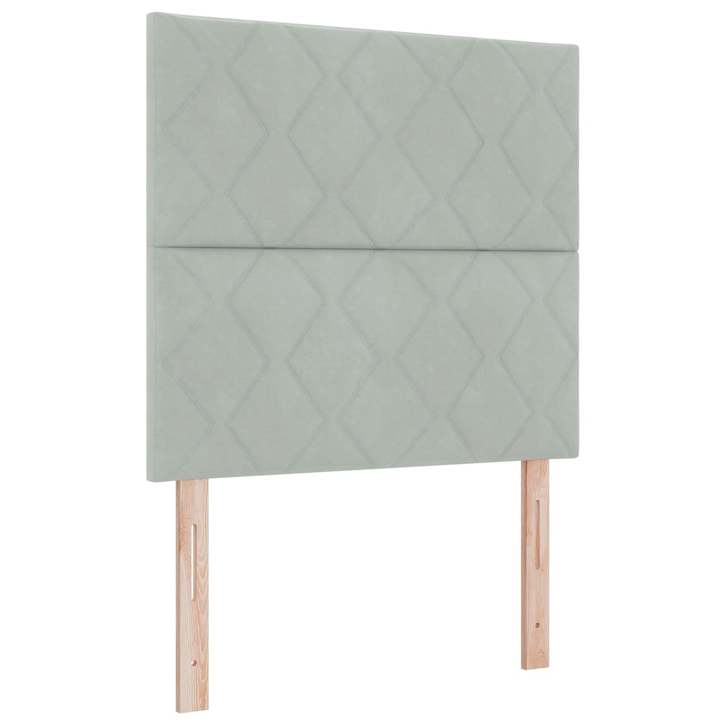 Boxspringbett mit Matratze Hellgrau 120 x 200 cm Samt