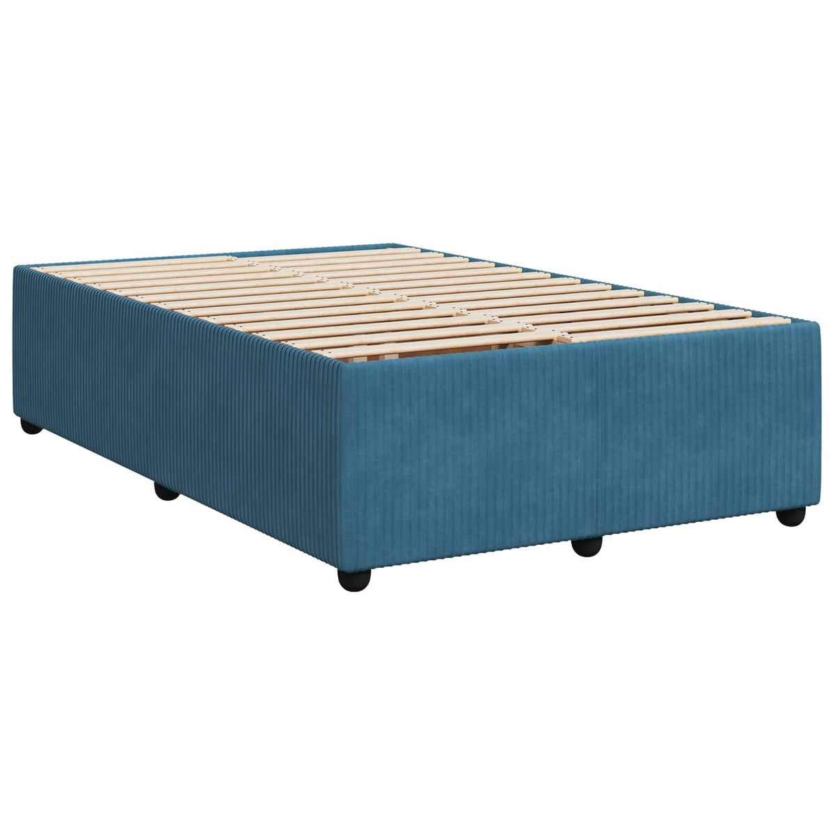 Boxspringbett mit Matratze mit Kopfteil Blau 120 x 200 cm Samt