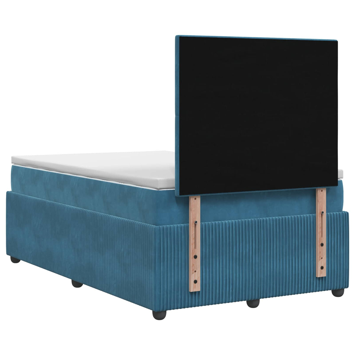 Boxspringbett mit Matratze mit Kopfteil Blau 120 x 200 cm Samt