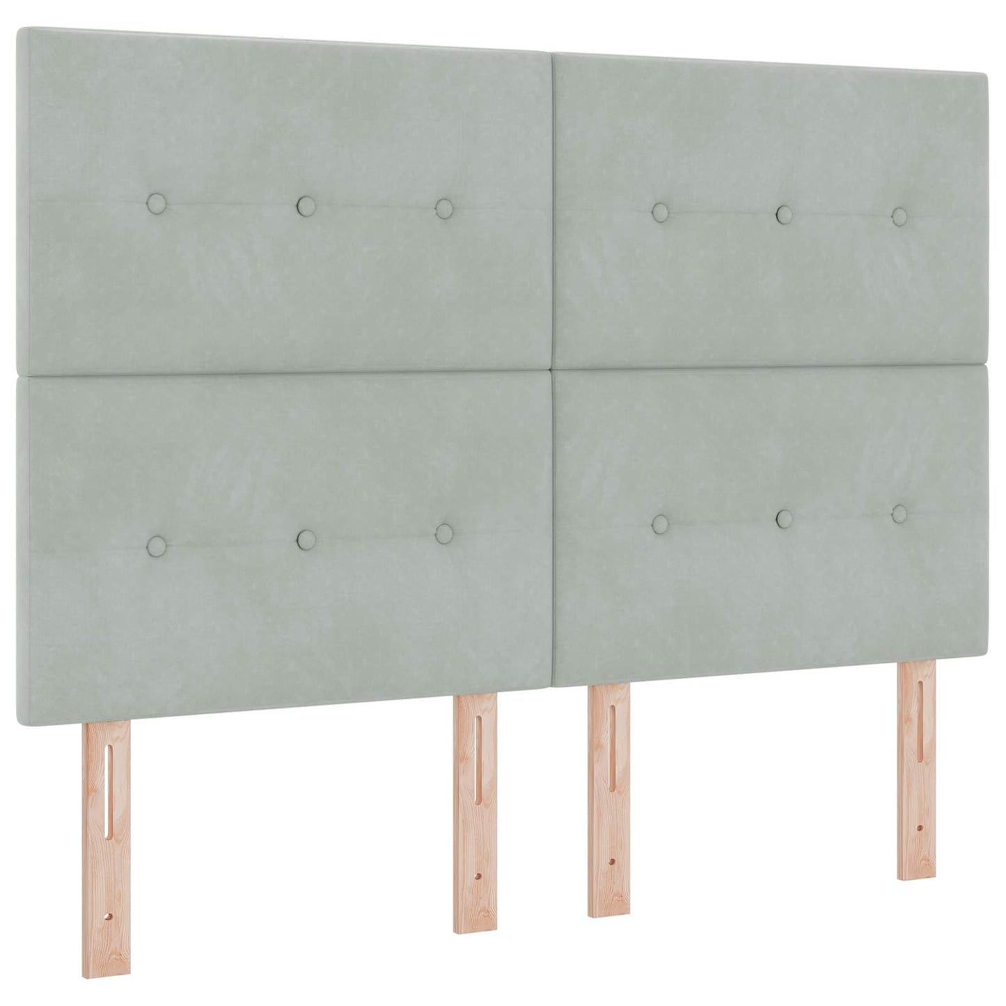 Boxspringbett mit Matratze Hellgrau 180 x 200 cm Samt