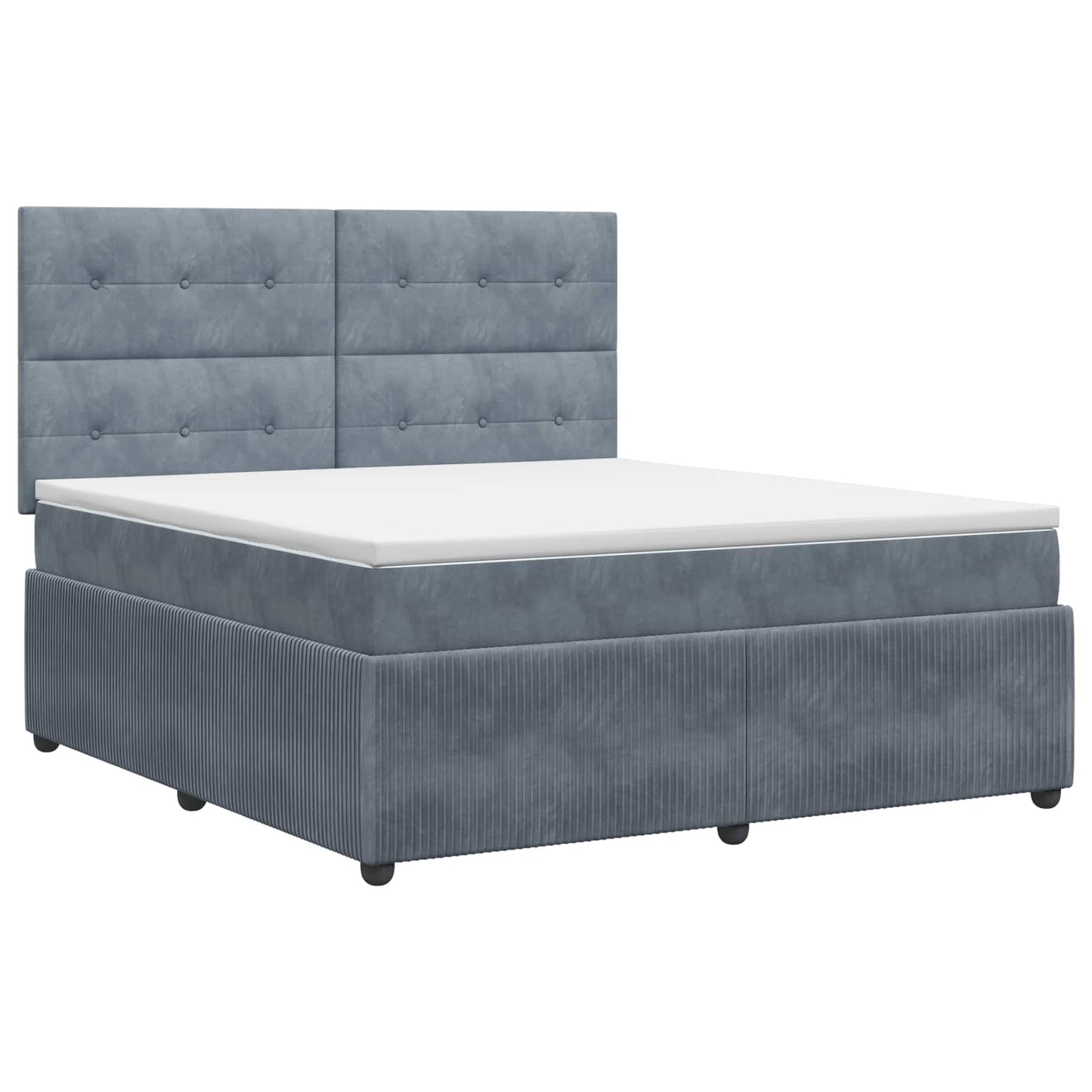 Boxspringbett mit Matratze Dunkelgrau 180 x 200 cm Samt