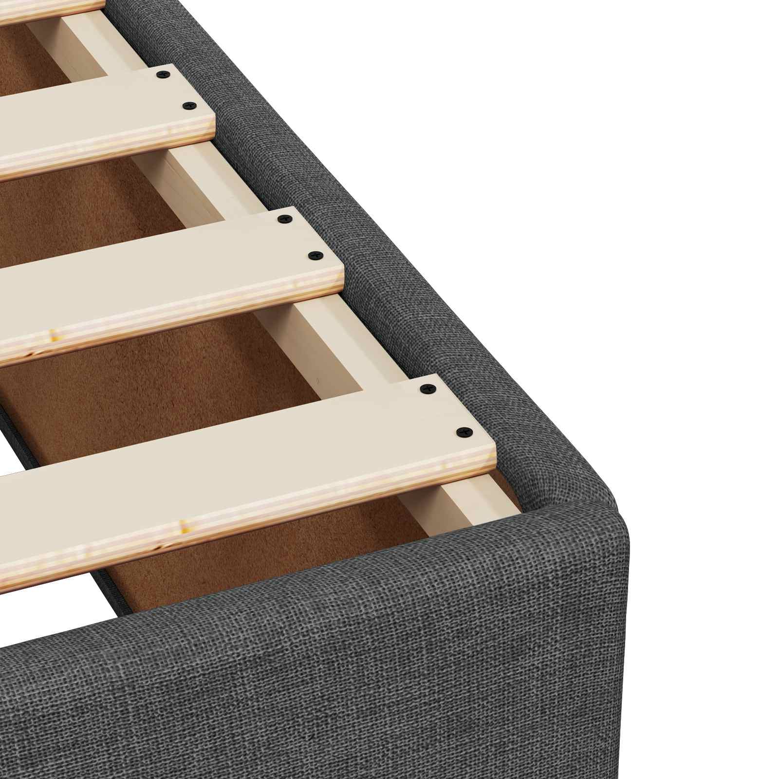 Boxspringbett mit Matratze Dunkelgrau 80 x 200 cm Stoff