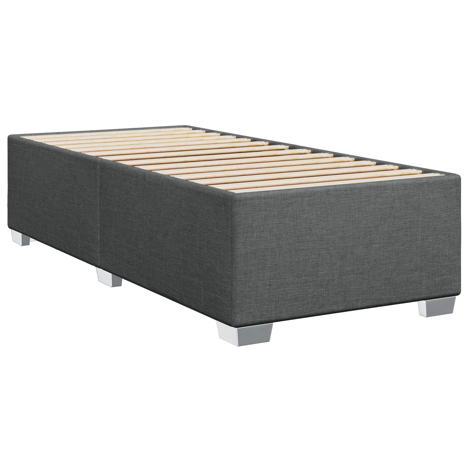 Boxspringbett mit Matratze Dunkelgrau 80 x 200 cm Stoff