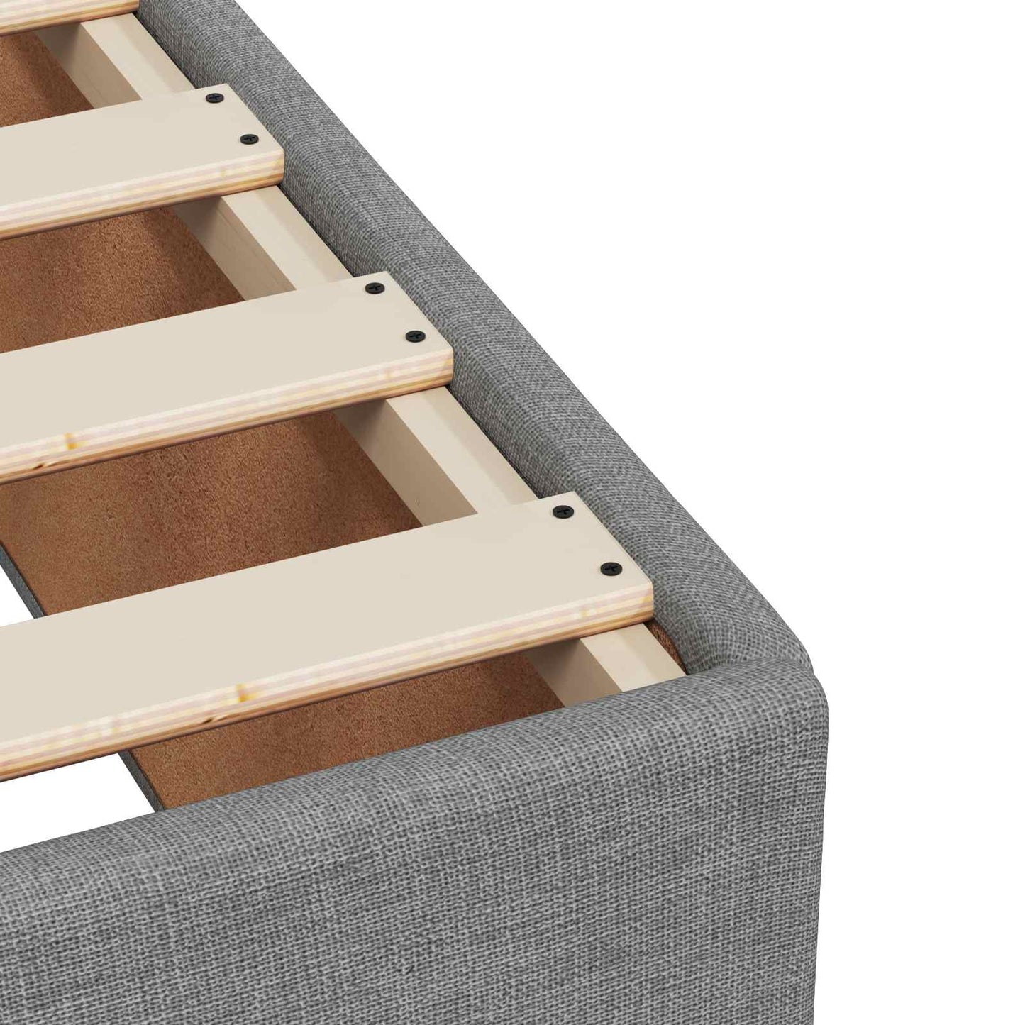 Boxspringbett mit Matratze Hellgrau 90 x 190 cm Stoff