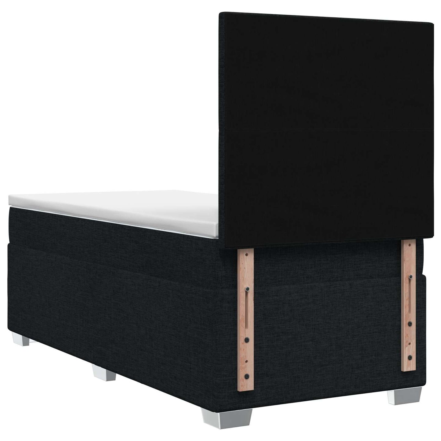 Boxspringbett mit Matratze Schwarz 90 x 200 cm Stoff
