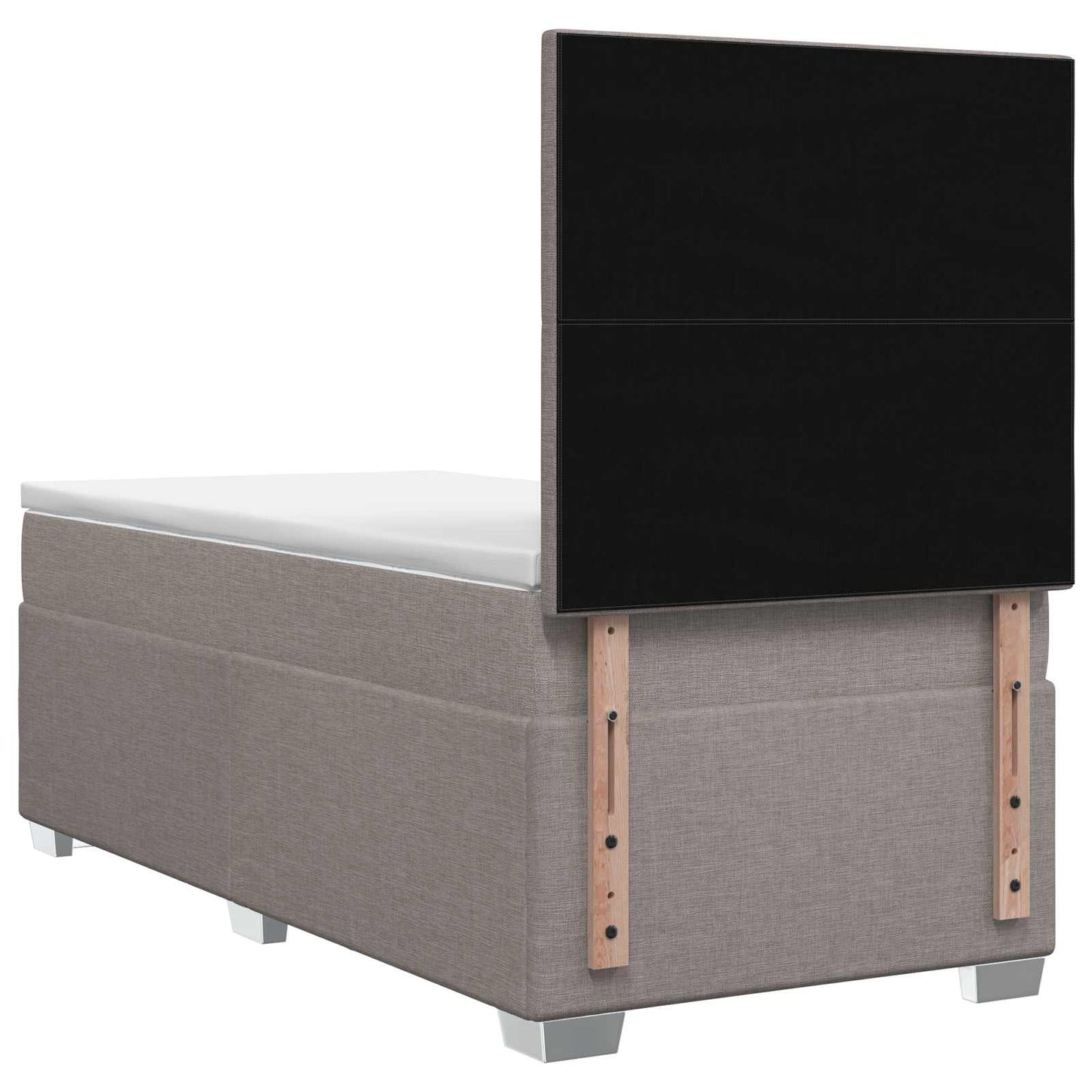 Boxspringbett mit Matratze mit Kopfteil Taupe 90 x 200 cm Stoff