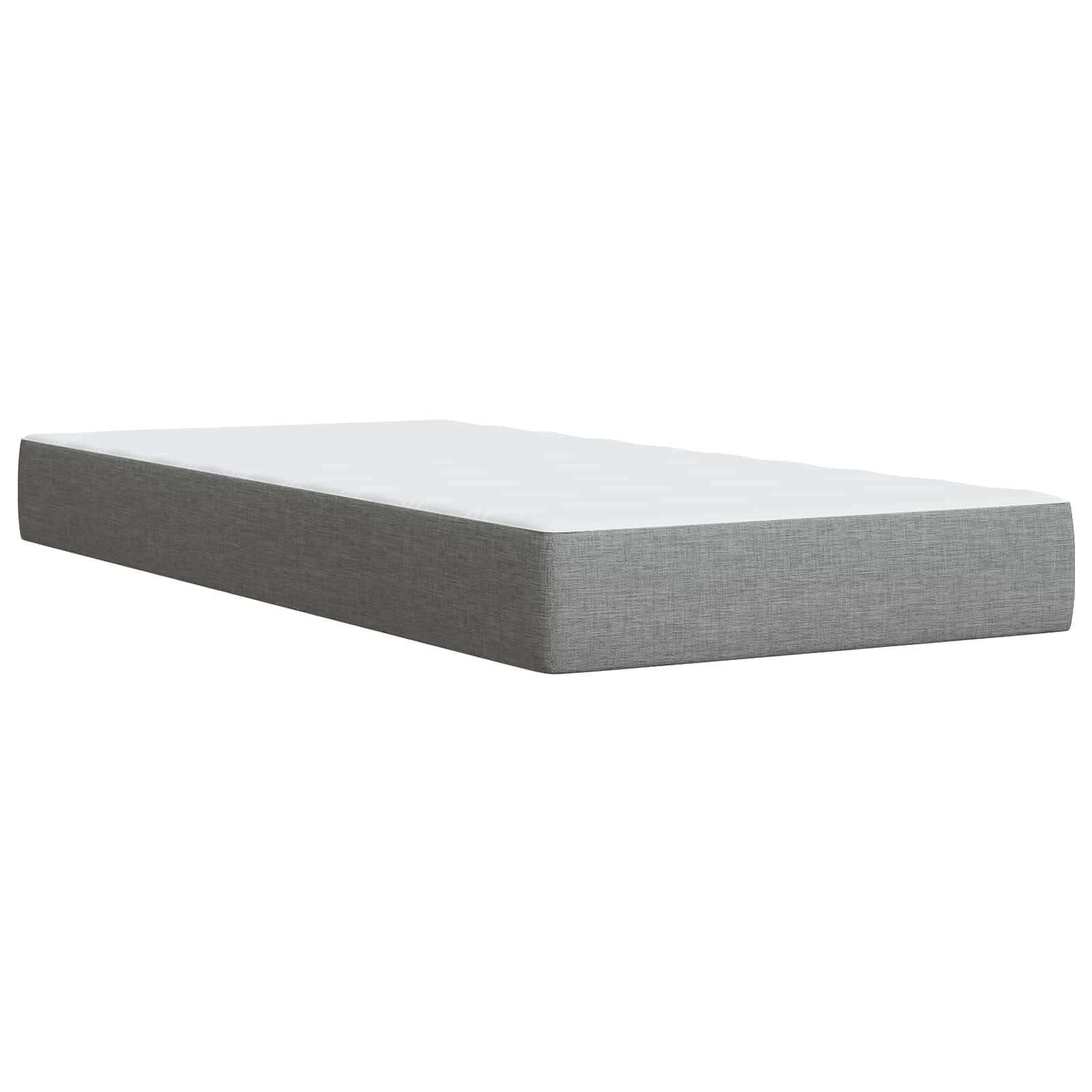 Boxspringbett mit Matratze Hellgrau 100 x 200 cm Stoff