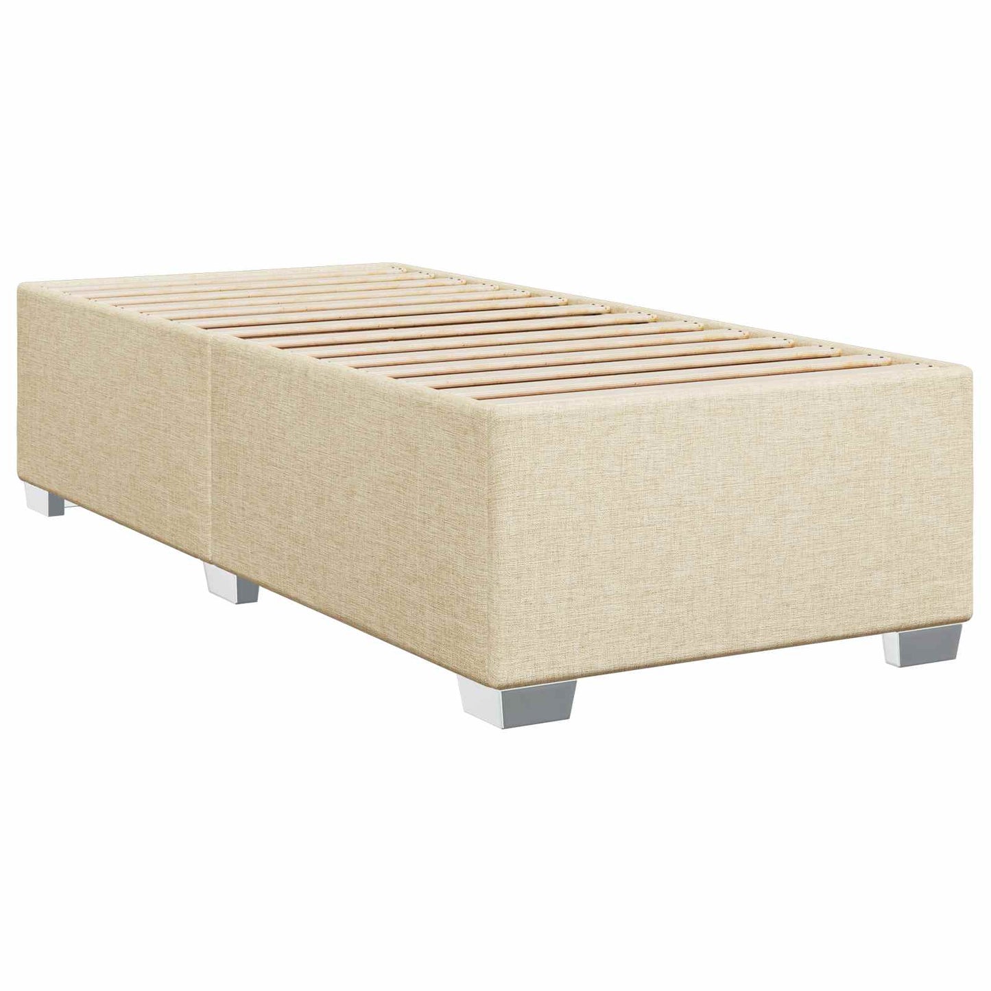 Boxspringbett mit Matratze Creme 100 x 200 cm Stoff