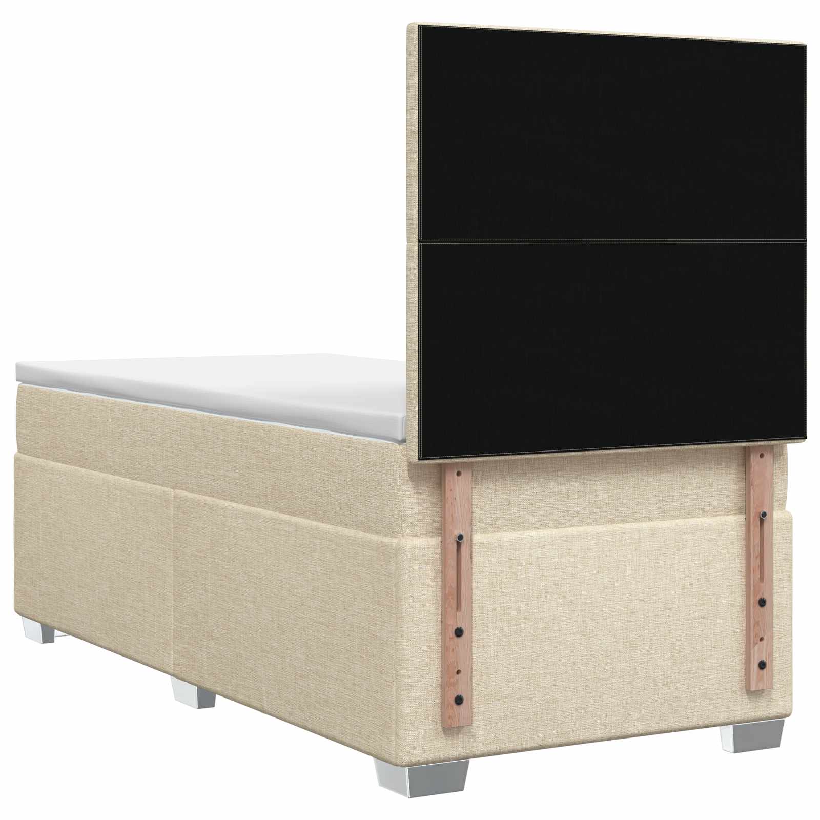 Boxspringbett mit Matratze Creme 100 x 200 cm Stoff