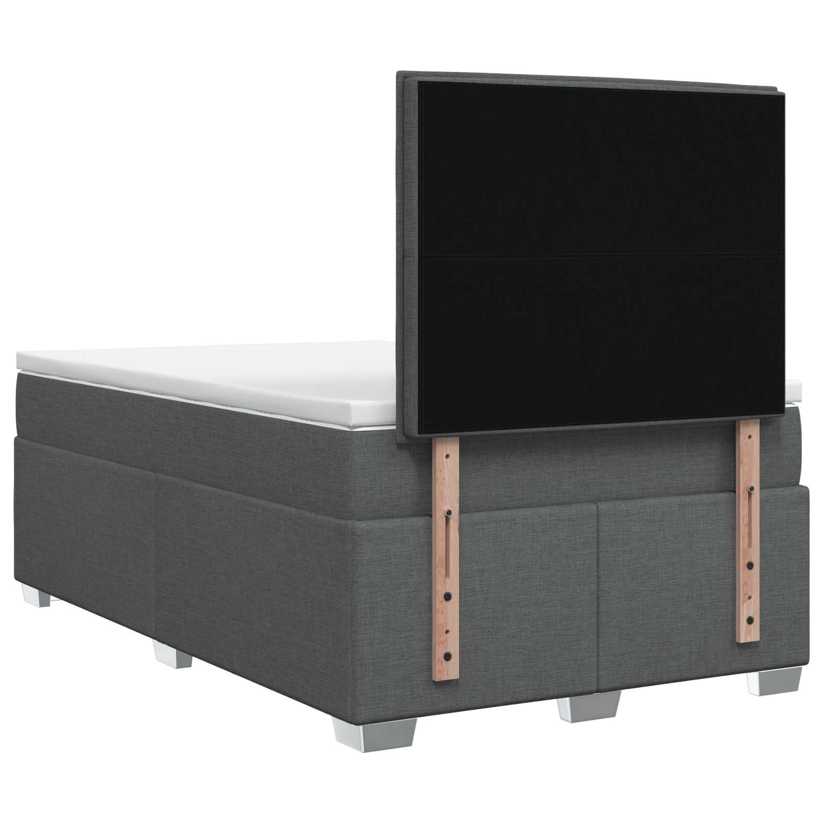 Boxspringbett mit Matratze Dunkelgrau 120 x 190 cm Stoff