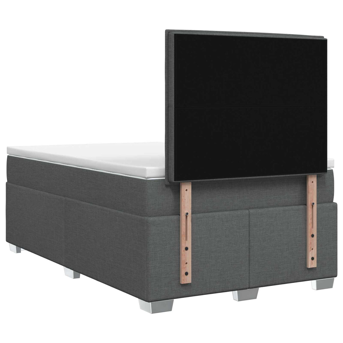 Boxspringbett mit Matratze Dunkelgrau 120 x 190 cm Stoff