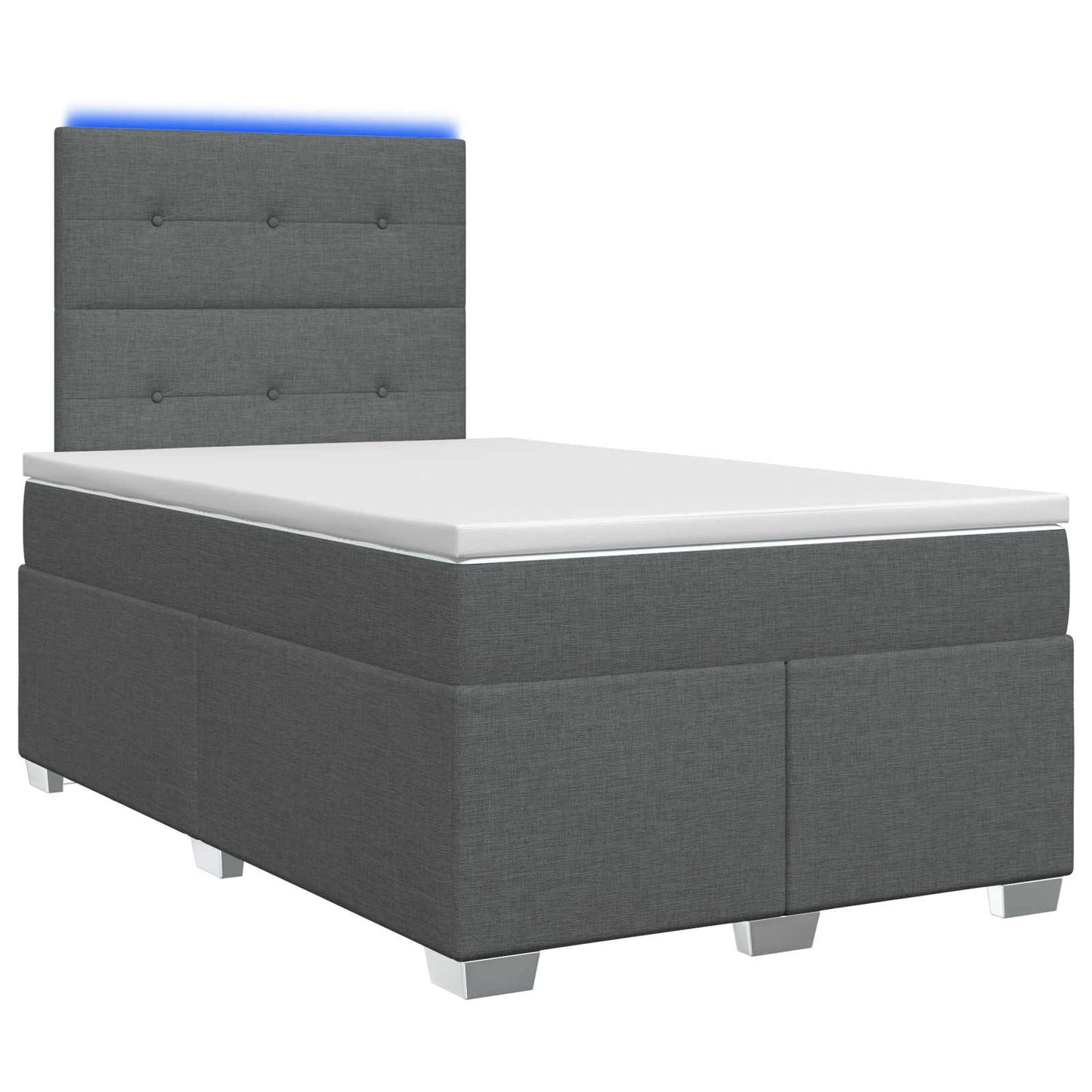 Boxspringbett mit Matratze Dunkelgrau 120 x 190 cm Stoff