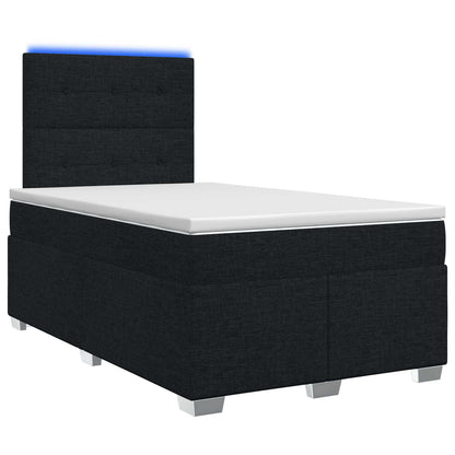 Boxspringbett mit Matratze Schwarz 120 x 190 cm Stoff